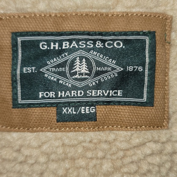 G.H. Bass & Co Mens Sherpa Lined Hooded Cotton Workwear Jacket XXL Chore Outdoor - Picture 10 of 14